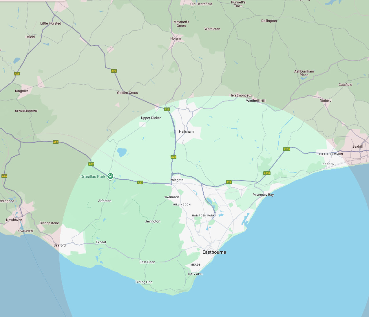 Eastbourne Map